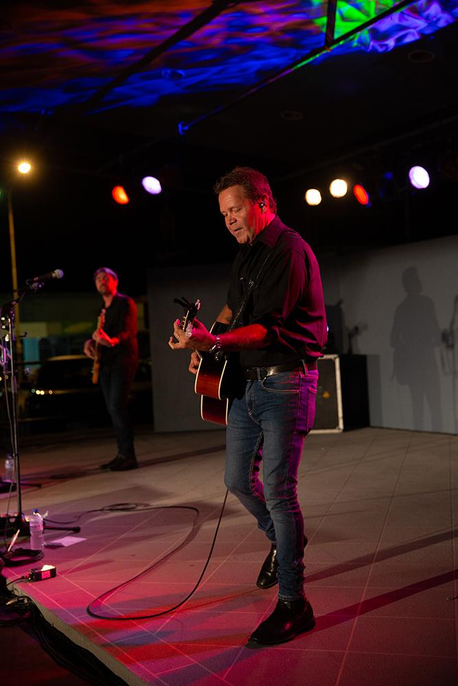 Troy Cassar Daley performing on stage